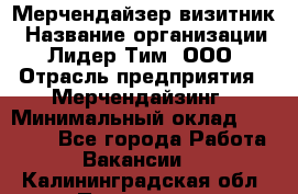 Мерчендайзер-визитник › Название организации ­ Лидер Тим, ООО › Отрасль предприятия ­ Мерчендайзинг › Минимальный оклад ­ 23 000 - Все города Работа » Вакансии   . Калининградская обл.,Приморск г.